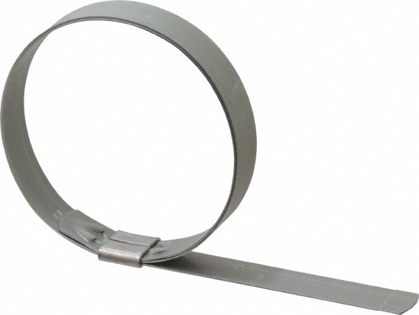 IDEAL TRIDON Band Clamp: Preformed Center Punch Type Clamps, 5/8" Wide, 0.03" Thick, Galvanized Steel - HBCP28