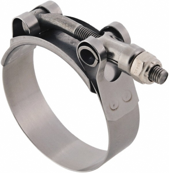 IDEAL TRIDON T-Bolt Channel Bridge Clamp: 4 to 4.31" Hose, 3/4" Wide, Stainless Steel - 300210400051
