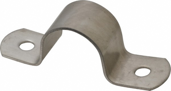 Empire Pipe, Conduit or Tube Strap: 3/4" Pipe, 1.05" Tube, Stainless Steel, 2 Mount Holes - 231SS0075
