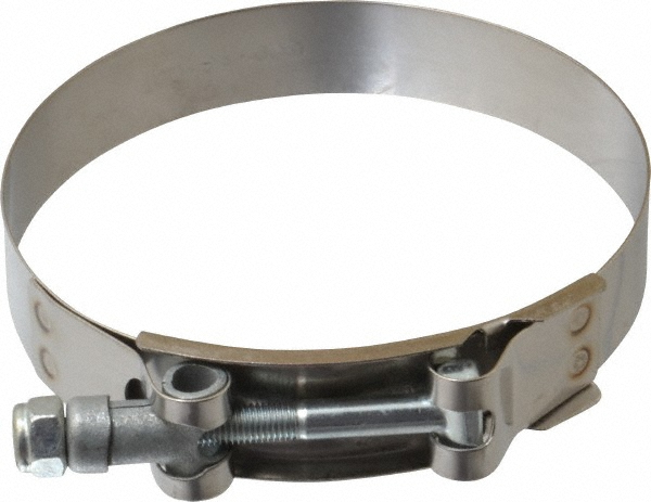 Campbell Fittings T-Bolt Band Clamp: 3.39 to 3.68" Hose, 3/4" Wide, Stainless Steel - 30050-0362-051