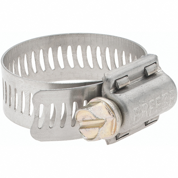 IDEAL TRIDON Worm Gear Clamp: SAE 16, 3/4 to 1-1/2" Dia, Stainless Steel Band - M615016706