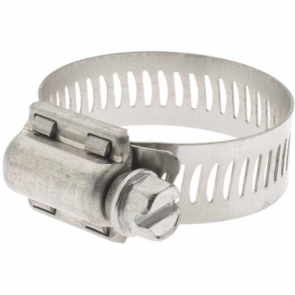 Value Collection Worm Gear Clamp: SAE 16, 13/16 to 1-1/2" Dia, Stainless Steel Band - BDNA-24114-THA
