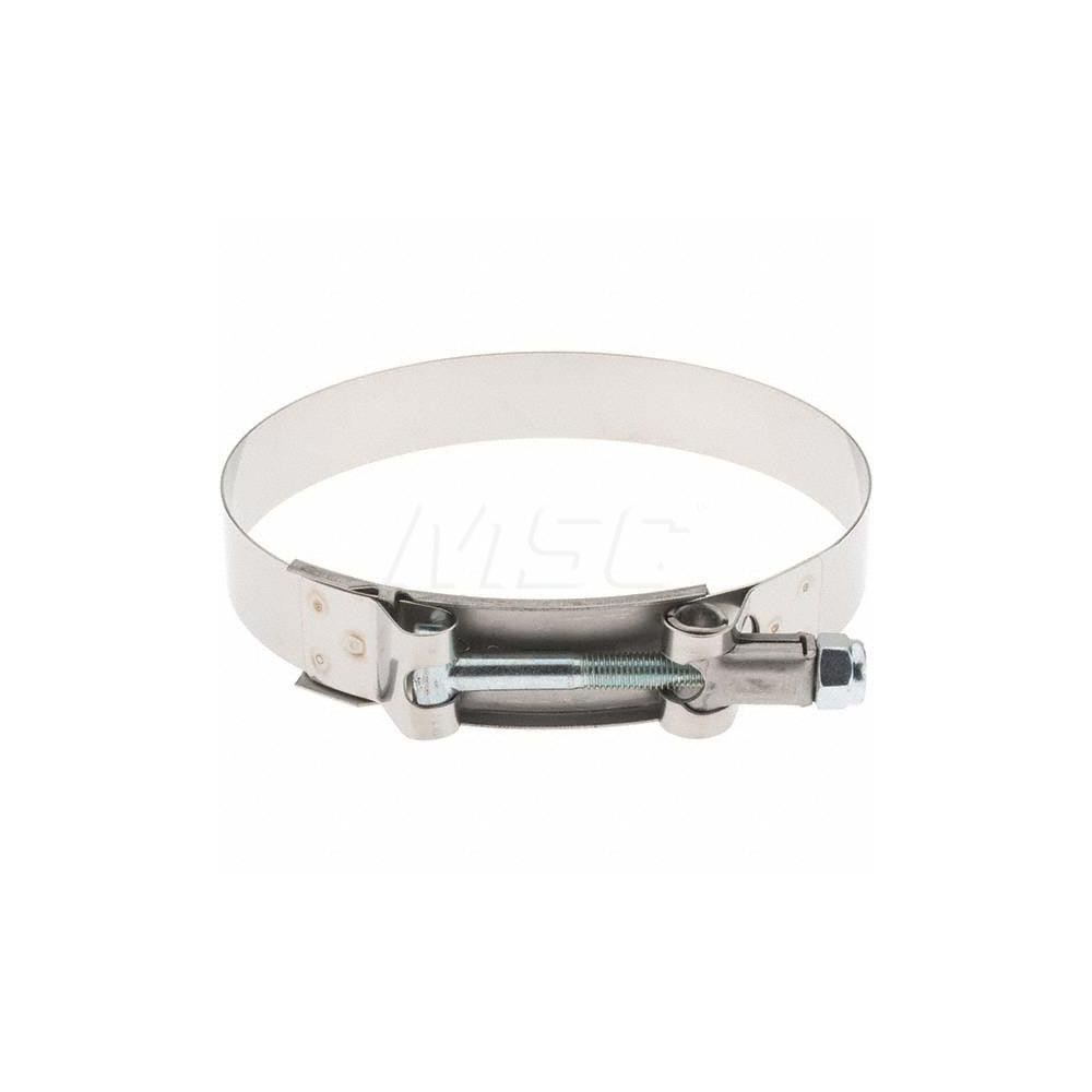 Made in USA T-Bolt Hose Clamp: 4.25 to 4.56" Hose, 3/4" Wide, Stainless Steel - B9222-0425 BW