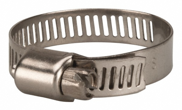 Value Collection Worm Gear Clamp: SAE 16, 3/4 to 1-1/2" Dia, Stainless Steel Band - XM01D2138