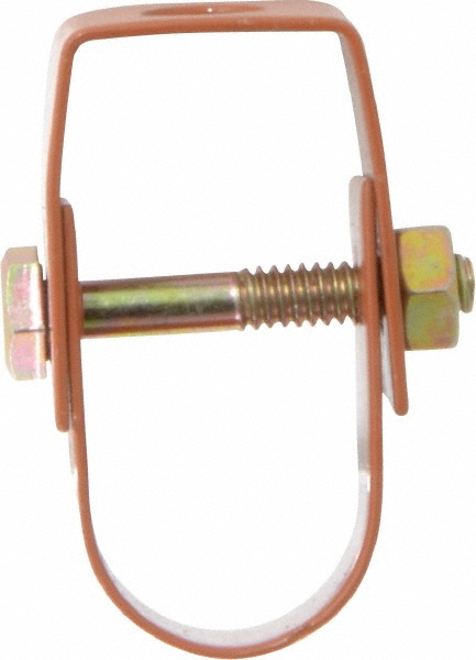 Empire Adjustable Clevis Hanger: 1-1/4" Pipe, 3/8" Rod, Carbon Steel, Copper-Plated - 110CTI0125