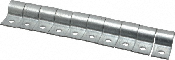 Empire Pipe, Conduit or Tube Strap: 3/4" Pipe, 1.05" Tube, Carbon Steel, Galvanized Finish, 2 Mount Holes - 231G0075PK10