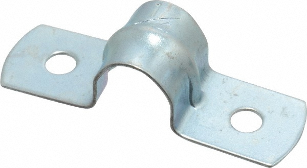 Empire Pipe, Conduit or Tube Strap: 3/4" Pipe, 1.05" Tube, Carbon Steel, Galvanized Finish, 2 Mount Holes - 231G0075PK10