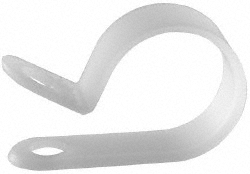 Made in USA Chemical-Resistant Clamp: 1" Tube, Nylon, White - CC-1-500-23-NO
