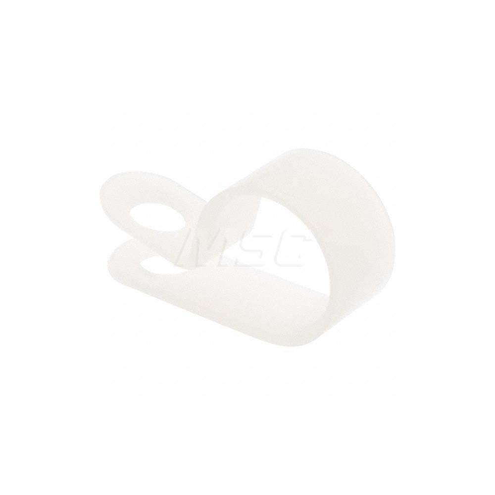 Made in USA Chemical-Resistant Clamp: 1/2" Tube, Nylon, Blue, Silver & White - CC-500-375-23-N