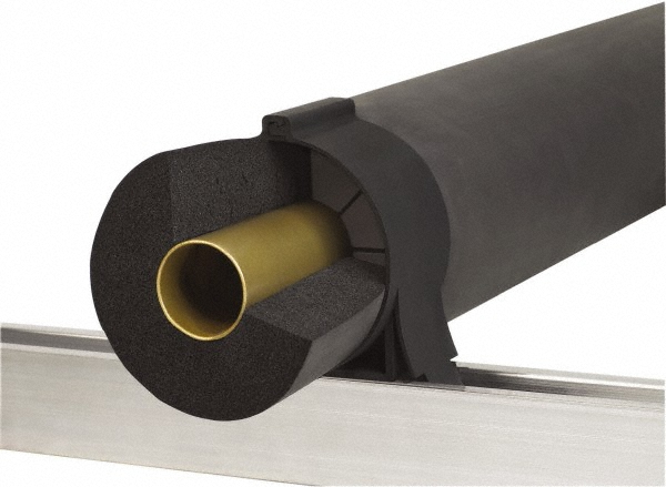 Klo-Shure Strut Mount Insulation Coupling: 3-1/8" Pipe, Steel, Trivalent Zinc & Yellow Finish - 729312