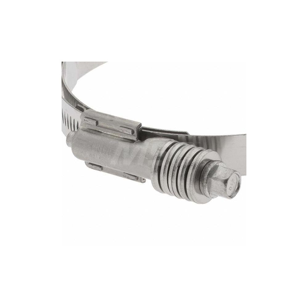 Made in USA Worm Gear Clamp: SAE 462, 3-3/4 to 4-5/8" Dia, Stainless Steel Band - CT 450 L SS BW