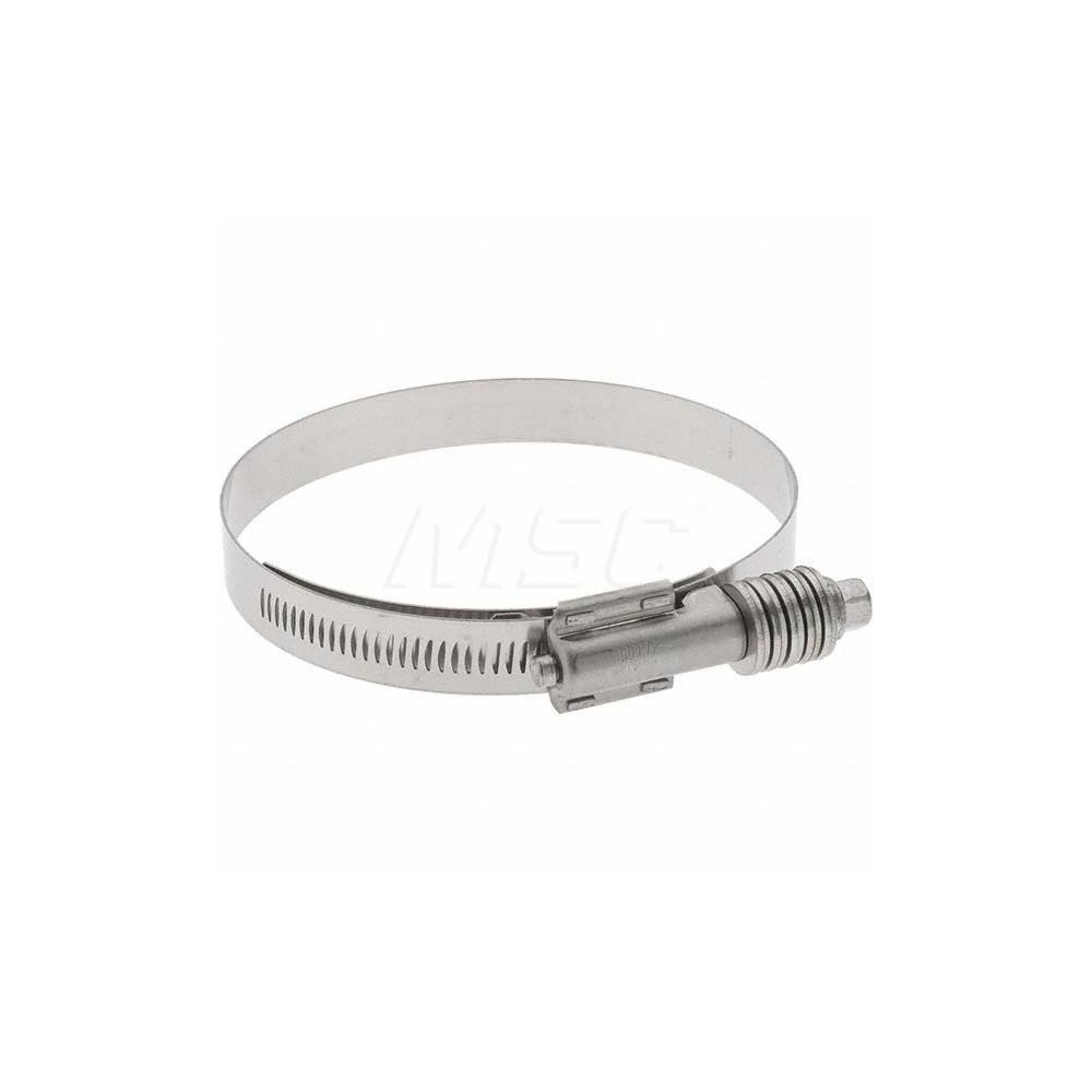 Made in USA Worm Gear Clamp: SAE 462, 3-3/4 to 4-5/8" Dia, Stainless Steel Band - CT 450 L SS BW