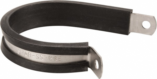 Empire Riser Clamp: 1" Pipe, 1-1/8" Tube, Stainless Steel, Blue & Silver - 50SS0100