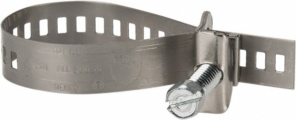 IDEAL TRIDON Worm Gear Clamp: SAE 32, 11/16 to 2-5/8" Dia, Stainless Steel Band - 6932051