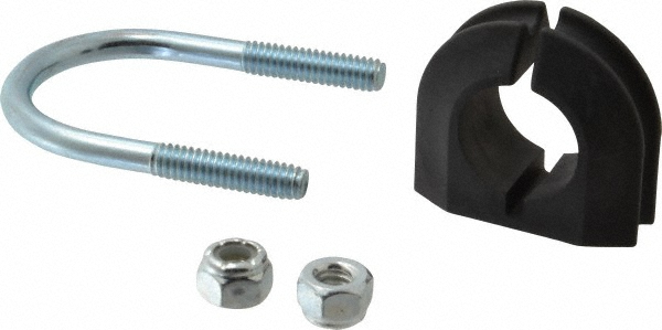 ZSI U-Bolt Clamp with Cushion: 1/2" Pipe, 316 Stainless Steel - UB1/2PA6