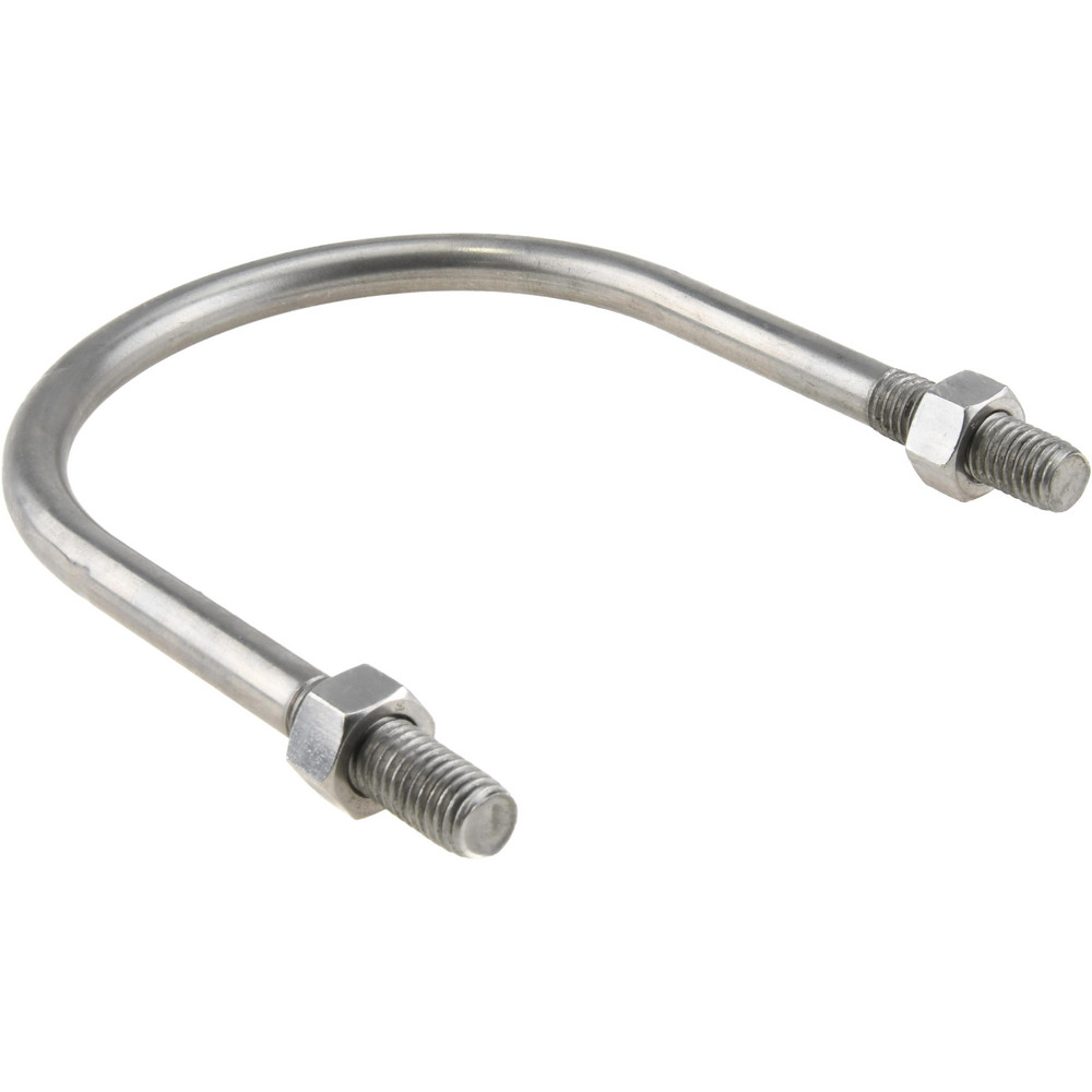 ZSI U-Bolt Clamp with Cushion: 1/2" Pipe, 316 Stainless Steel - UB1/2PA6