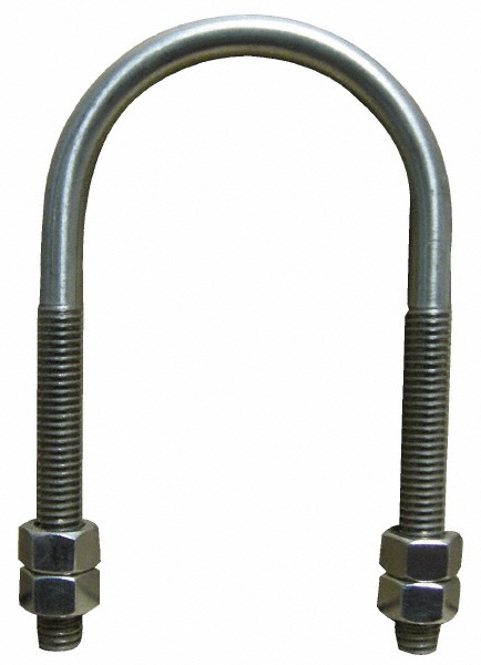 ZSI U-Bolt Clamp with Cushion: 1" Pipe, 316 Stainless Steel - UB1PA6