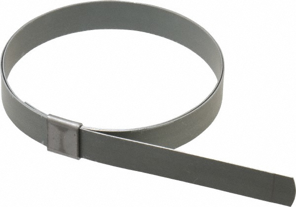 IDEAL TRIDON Band Clamp: Preformed Center Punch Type Clamps, 5/8" Wide, 0.03" Thick, Galvanized Steel - HBCP14
