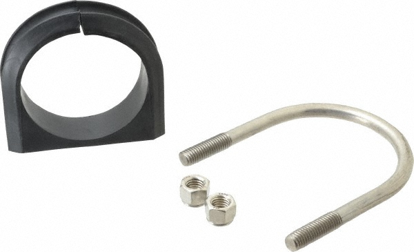 ZSI U-Bolt Clamp with Cushion: 3" Pipe, 316 Stainless Steel - UB3PA6