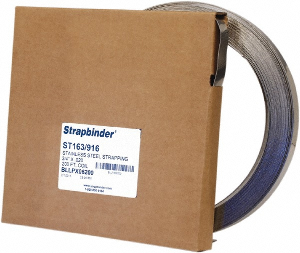 IDEAL TRIDON Band Clamp: Banding Strap Roll, 1/2" Wide, 0.02" Thick, 304  Stainless Steel - ST183914