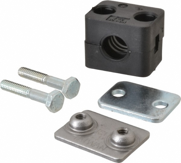 HYDAC 1.65" Wide x 1.53" High x 1.18" Deep, Polypropylene Standard Duty C-Rail Mount Vibration-Control Clamp - 2209348