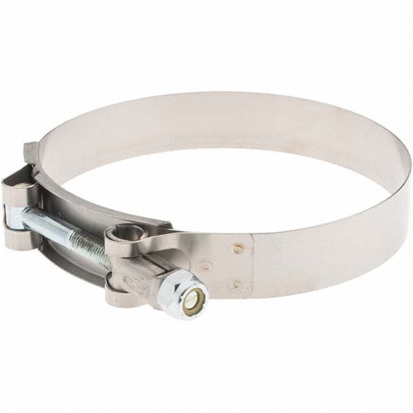 IDEAL TRIDON T-Bolt Hose Clamp: 3.75 to 4.06" Hose, 3/4" Wide, Stainless Steel - 300110375051