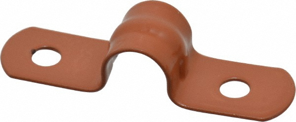 Empire Pipe, Conduit or Tube Strap: 1/4" Pipe, 0.54" Tube, Carbon Steel, Galvanized Finish, 2 Mount Holes - 231G0025PK10