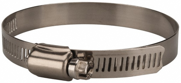 IDEAL TRIDON Worm Gear Clamp: SAE 52, 1-3/4 to 3-3/4" Dia, Stainless Steel Band - 630040052051