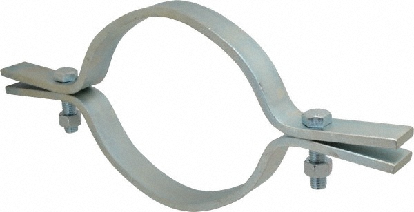 Empire Riser Clamp: 1/2" Pipe, 0.84" Tube, Carbon Steel, Blue & Silver - 50G0050