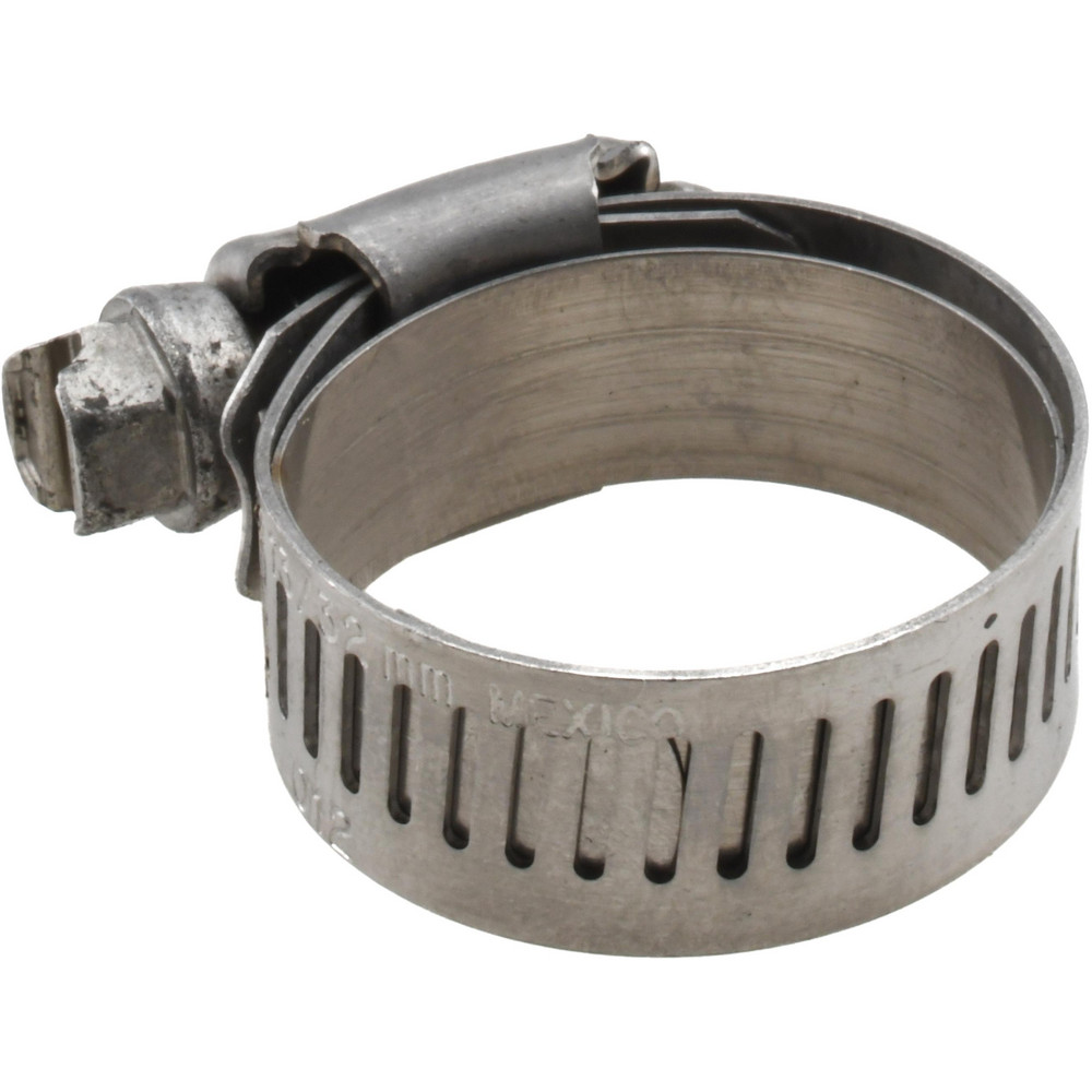 IDEAL TRIDON Worm Gear Clamp: SAE 12, 11/16 to 1-1/4" Dia, Stainless Steel Band - M615012706