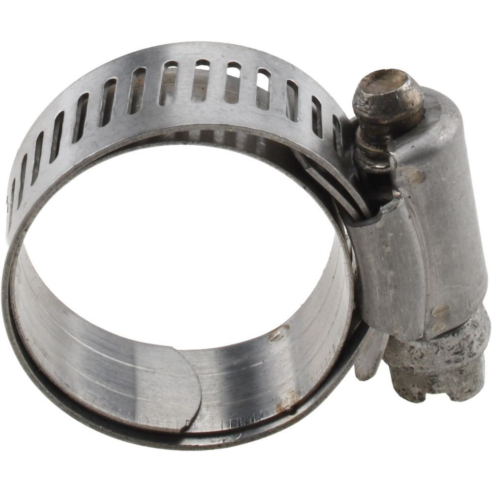 IDEAL TRIDON Worm Gear Clamp: SAE 12, 11/16 to 1-1/4" Dia, Stainless Steel Band - M615012706