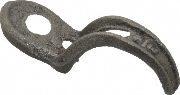 Anvil Pipe or Conduit Strap: 3/4" Pipe, 3/4" Tube, Malleable Iron, Plated Finish, 1 Mount Hole, Bolt Down & Screw-On - 0500015029