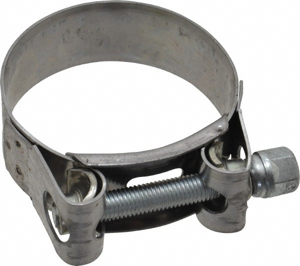 Mikalor T-Bolt Hose Clamp: 4.41 to 4.76" Hose, 63/64" Wide, Stainless Steel - 301325-1