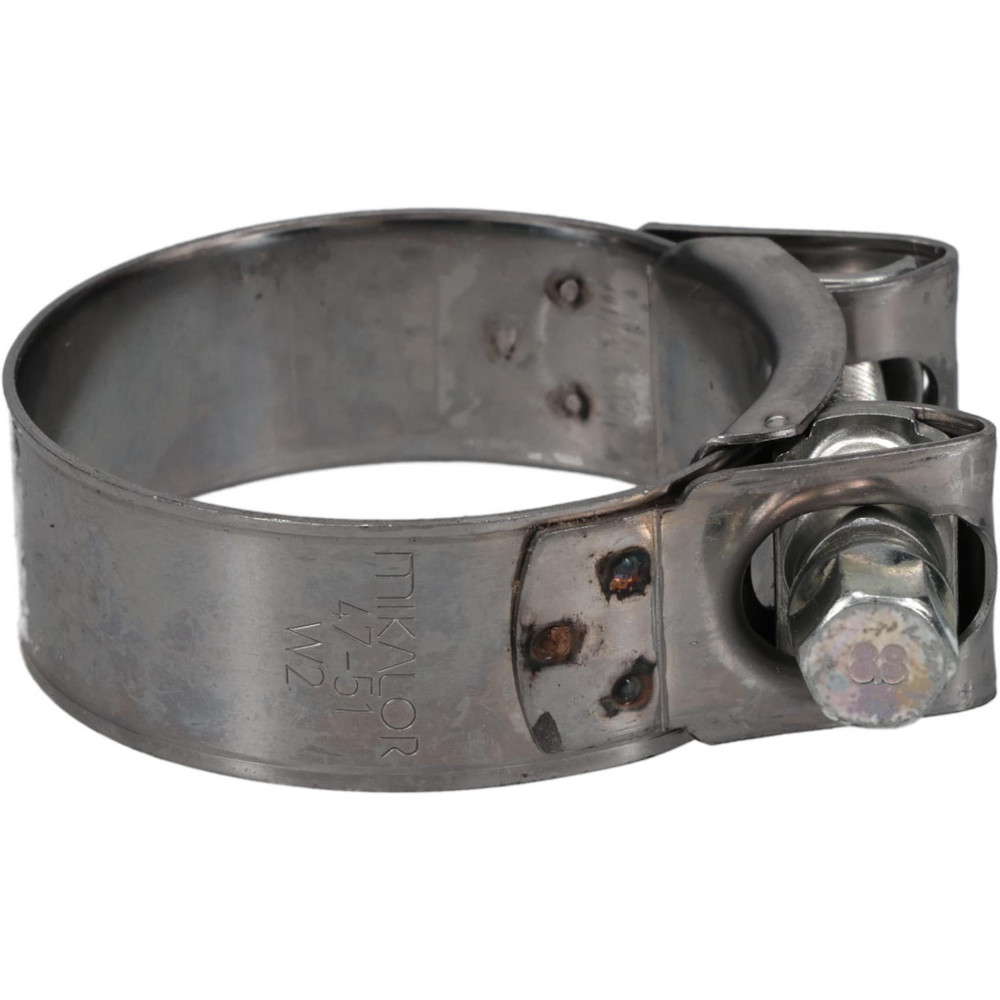 Mikalor T-Bolt Hose Clamp: 4.41 to 4.76" Hose, 63/64" Wide, Stainless Steel - 301325-1