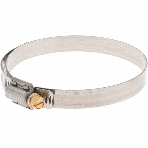 IDEAL TRIDON Worm Gear Clamp: SAE 56, 3-1/16 to 4" Dia, Stainless Steel Band - M615056706