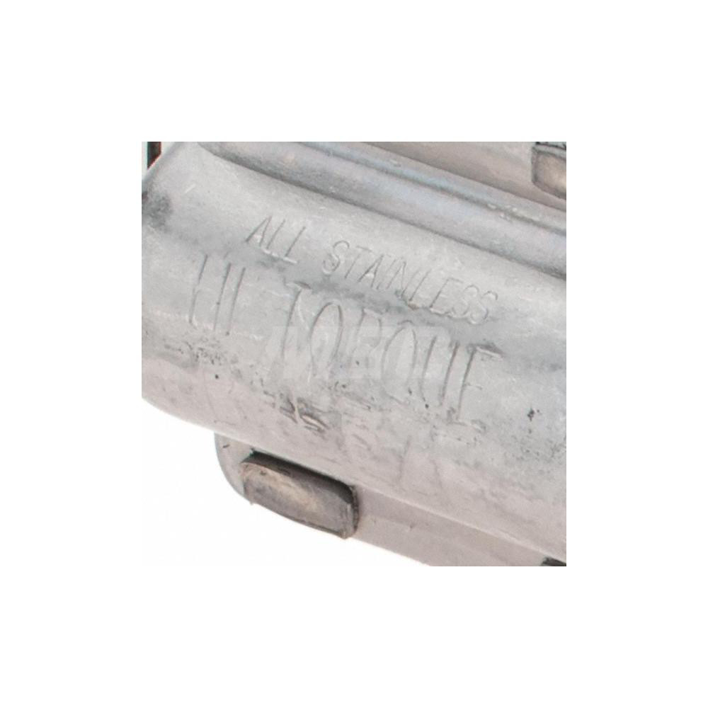 Made in USA Worm Gear Clamp: SAE 362, 2-3/4 to 3-5/8" Dia, Stainless Steel Band - HTM 350 BW