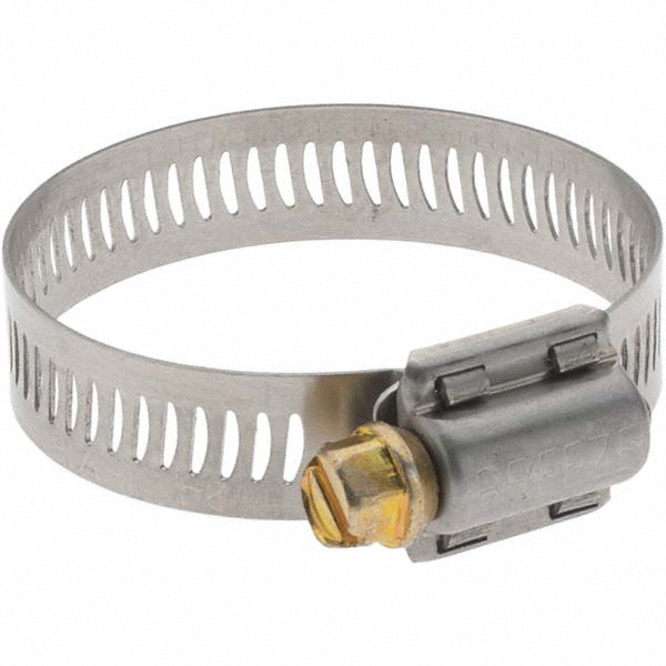 IDEAL TRIDON Worm Gear Clamp: SAE 24, 1-1/16 to 2" Dia, Stainless Steel Band - 620024706