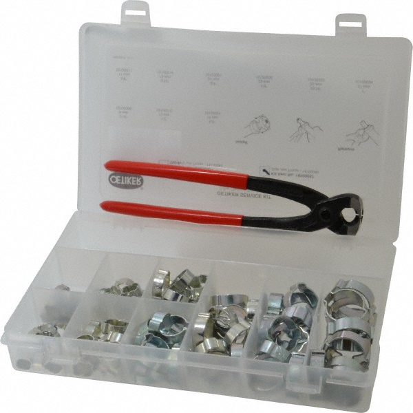 Oetiker 81 Piece, 1/2 to 9/16" Dia, Welding Hose Clamp Repair Kit - 18500106