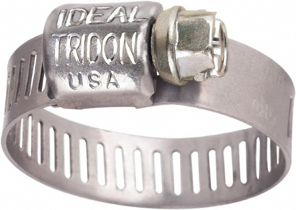 IDEAL TRIDON Worm Gear Clamp: SAE 4, 5/16 to 5/8" Dia, Stainless Steel Band - 6260451