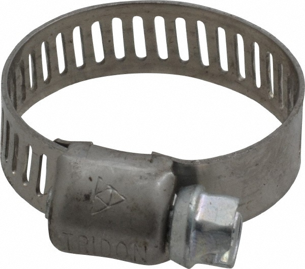 IDEAL TRIDON Worm Gear Clamp: SAE 4, 5/16 to 5/8" Dia, Stainless Steel Band - 6260451
