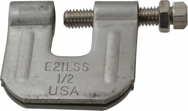 Empire C-Clamp with Locknut: 3/4" Flange Thickness, 1/2" Rod - 21LSS0050