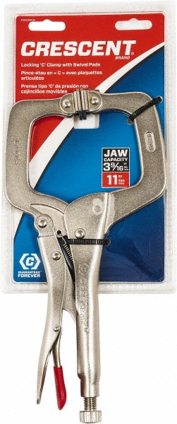 Empire C-Clamp with Locknut: 3/4" Flange Thickness, 1/2" Rod - 21LSS0050