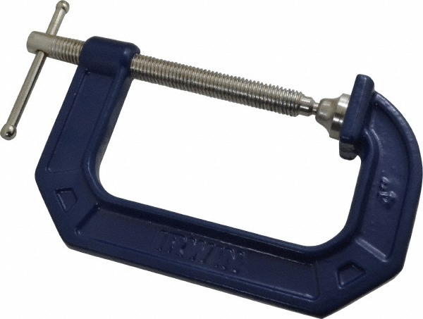 Empire C-Clamp with Locknut: 3/4" Flange Thickness, 1/2" Rod - 21LSS0050