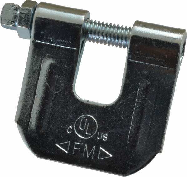 Empire C-Clamp with Locknut: 3/4" Flange Thickness, 1/2" Rod - 21LSS0050