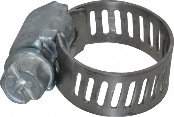 IDEAL TRIDON Worm Gear Clamp: SAE 8, 7/16 to 1" Dia, Stainless Steel Band - 6708550