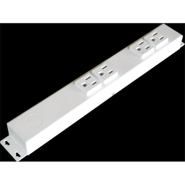 Digital Delights 12 in. 4 TR Outlet Hardwired Plug Strip; White - DI1539090