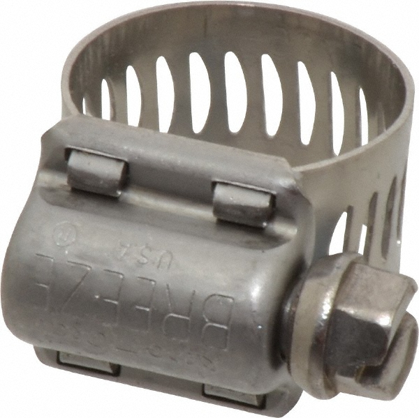 Dixon Valve & Coupling Worm Gear Clamp: 7/16 to 25/32" Dia, Stainless Steel Band - HSS6