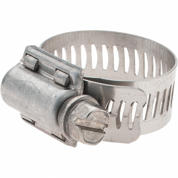 Dixon Valve & Coupling Worm Gear Clamp: 7/16 to 25/32" Dia, Stainless Steel Band - HSS6
