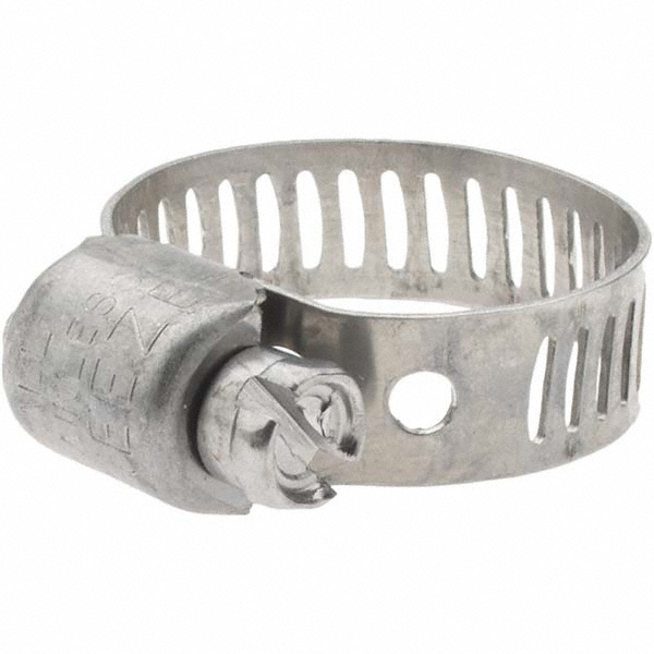 Dixon Valve & Coupling Worm Gear Clamp: 7/16 to 25/32" Dia, Stainless Steel Band - HSS6