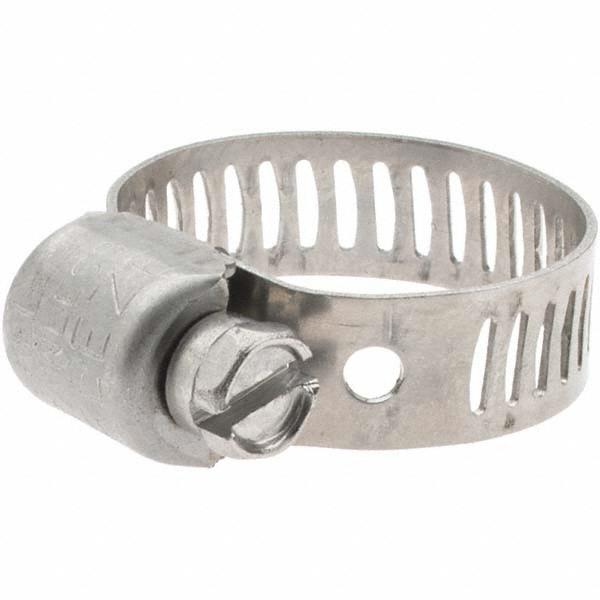 Dixon Valve & Coupling Worm Gear Clamp: 7/16 to 25/32" Dia, Stainless Steel Band - HSS6